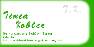 timea kobler business card